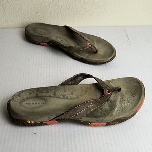 Merrell Terracina Bungee Cord 8 Orange and Brown Performance Sandals Casual